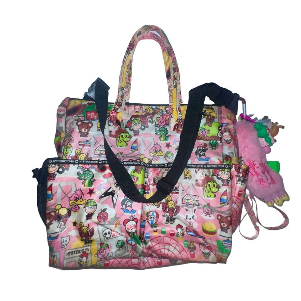 hysteric glamour pink graphic bag